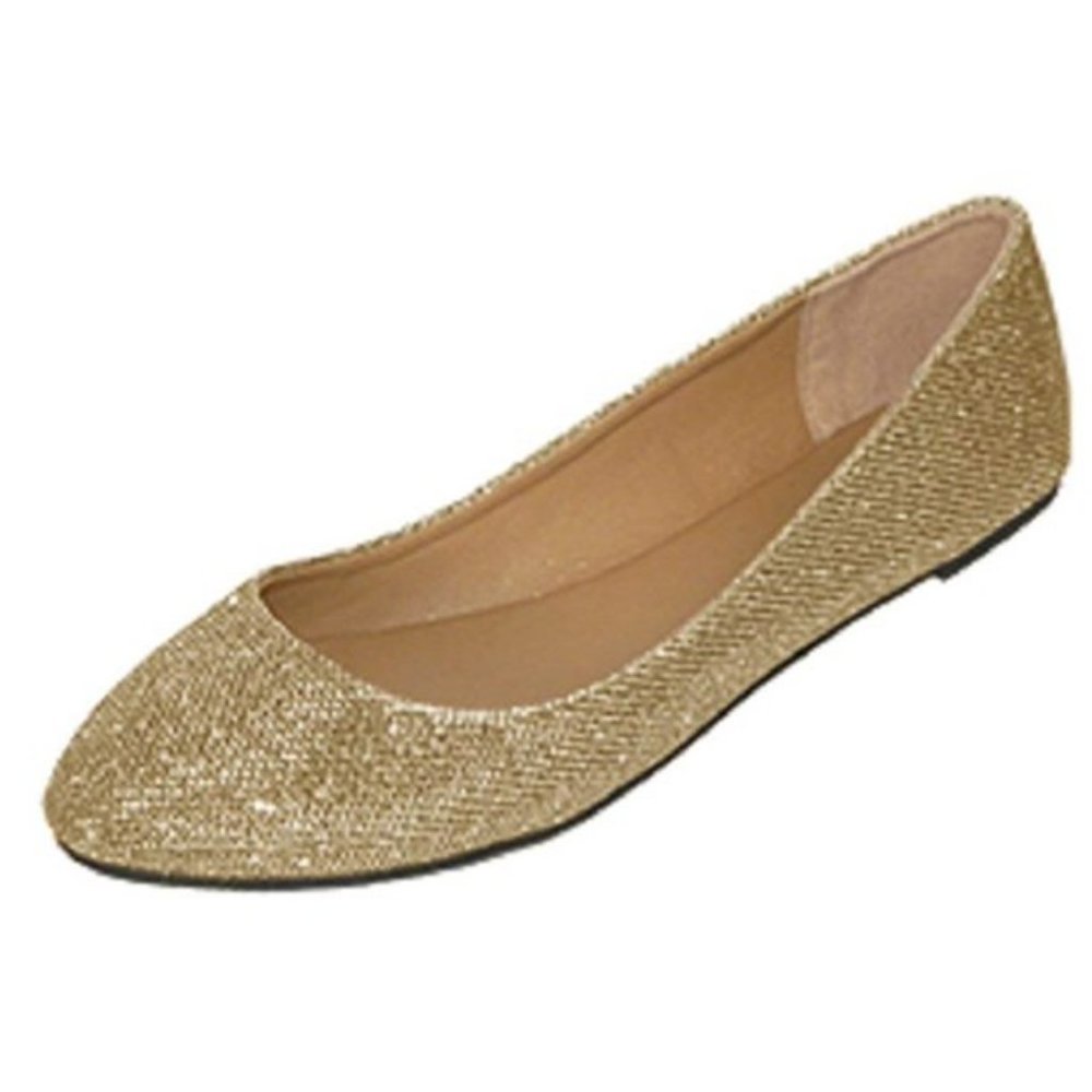 Glitter Mesh Ballet Flat Shoes